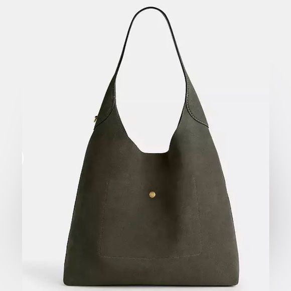 Coach (NWT) Brooklyn Shoulder Bag 39 in Brass/Olive Suede - Picture 11 of 17